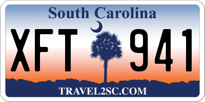 SC license plate XFT941