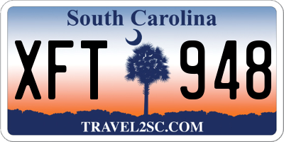 SC license plate XFT948
