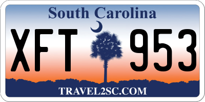 SC license plate XFT953