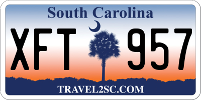 SC license plate XFT957