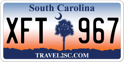 SC license plate XFT967