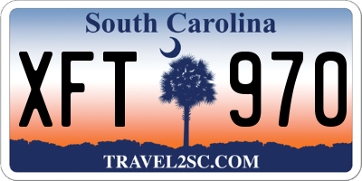 SC license plate XFT970