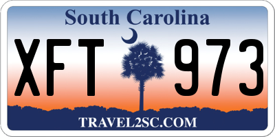 SC license plate XFT973
