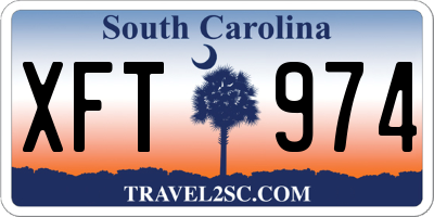 SC license plate XFT974
