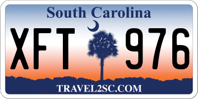 SC license plate XFT976