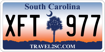 SC license plate XFT977