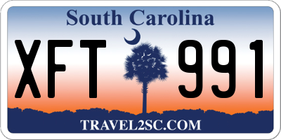 SC license plate XFT991