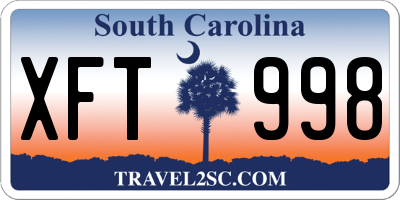 SC license plate XFT998