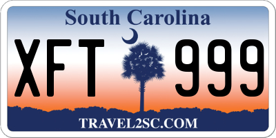 SC license plate XFT999