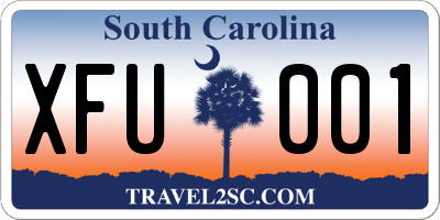 SC license plate XFU001