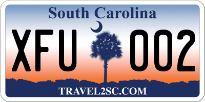 SC license plate XFU002