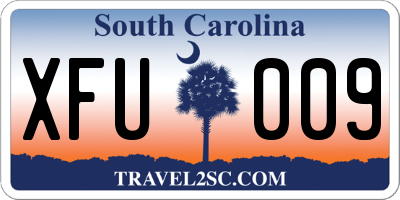 SC license plate XFU009