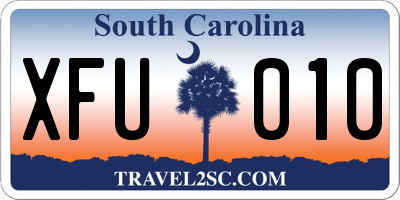 SC license plate XFU010