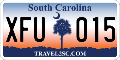 SC license plate XFU015