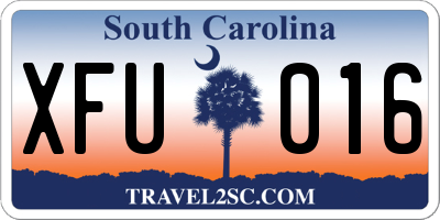 SC license plate XFU016