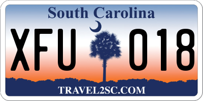 SC license plate XFU018