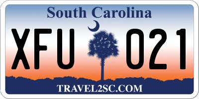 SC license plate XFU021