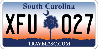 SC license plate XFU027