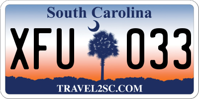 SC license plate XFU033