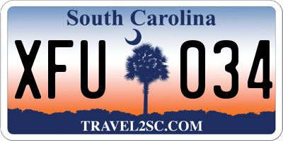 SC license plate XFU034
