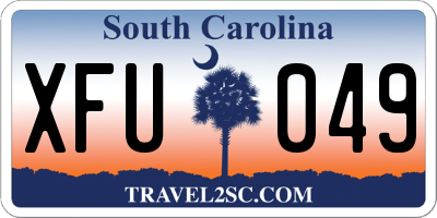 SC license plate XFU049