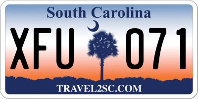 SC license plate XFU071