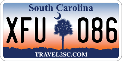 SC license plate XFU086