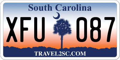 SC license plate XFU087