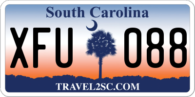 SC license plate XFU088