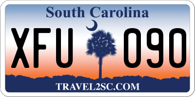 SC license plate XFU090