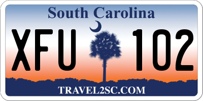 SC license plate XFU102