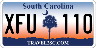 SC license plate XFU110