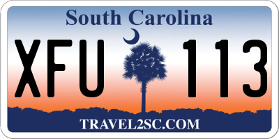 SC license plate XFU113