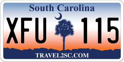 SC license plate XFU115