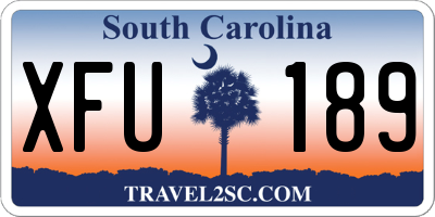 SC license plate XFU189