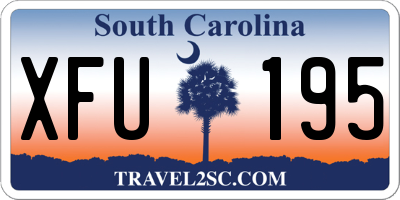SC license plate XFU195