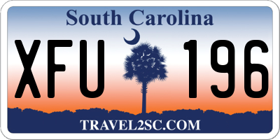 SC license plate XFU196