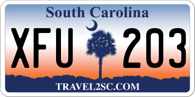 SC license plate XFU203