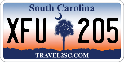 SC license plate XFU205