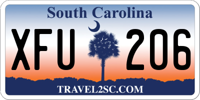 SC license plate XFU206