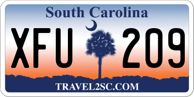 SC license plate XFU209
