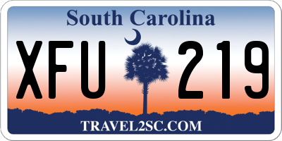 SC license plate XFU219