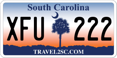 SC license plate XFU222