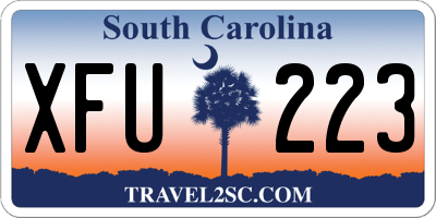 SC license plate XFU223