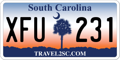 SC license plate XFU231