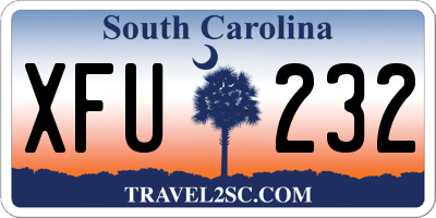 SC license plate XFU232