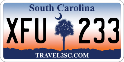 SC license plate XFU233