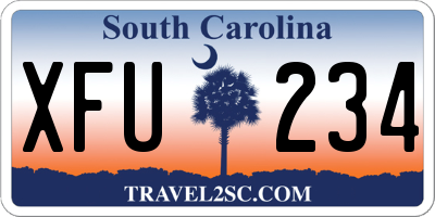 SC license plate XFU234