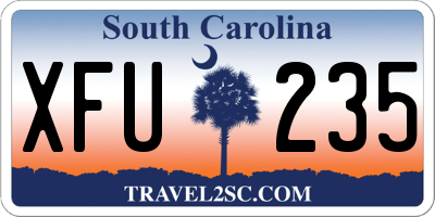 SC license plate XFU235
