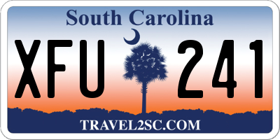 SC license plate XFU241